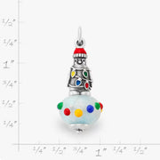 Enamel Christmas Penguin Art Glass Charm