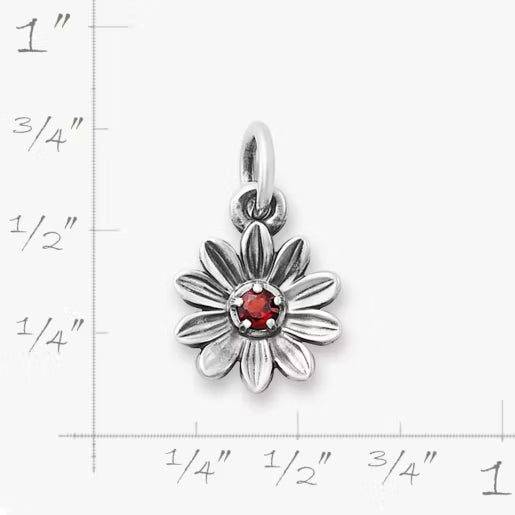Floral Gemstone Charm