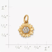 Pave Diamond Sunflower Pendant