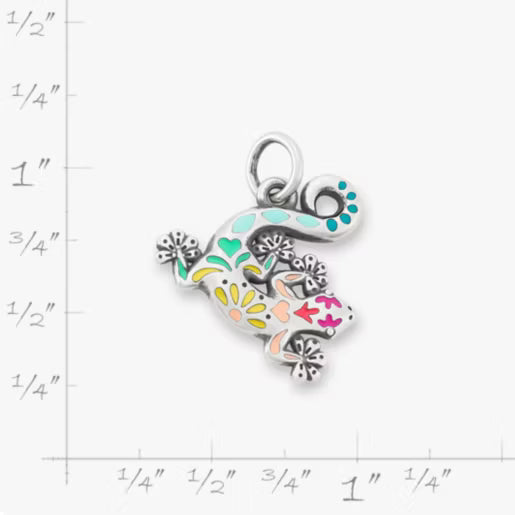 Enamel Festive Gecko Charm