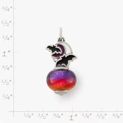 Enamel Halloween Night Art Glass Charm