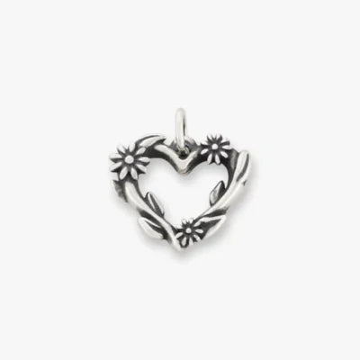 Flowering Vines Heart Charm
