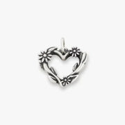 Flowering Vines Heart Charm