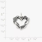 Flowering Vines Heart Charm