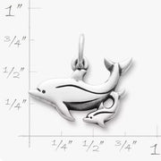 Mother and Baby Dolphin Charm
