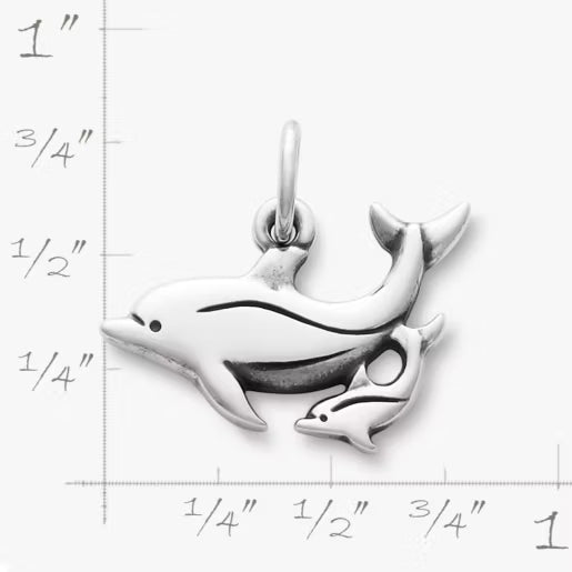 Mother and Baby Dolphin Charm