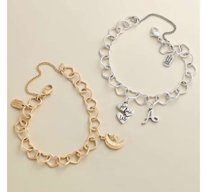 Connected Hearts Charm Bracelet