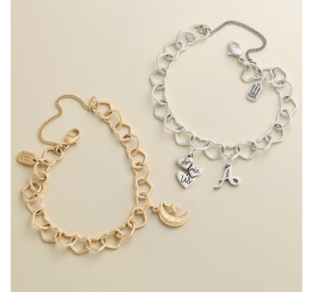 Connected Hearts Charm Bracelet