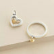 Petite Heart of Gold Dangle Ring
