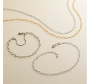 Delicate Connected Hearts Anklet