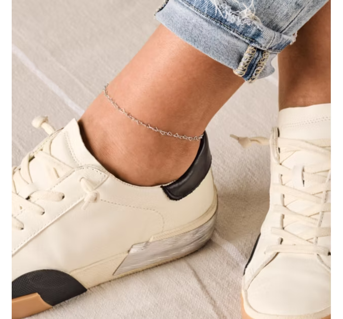 Delicate Connected Hearts Anklet