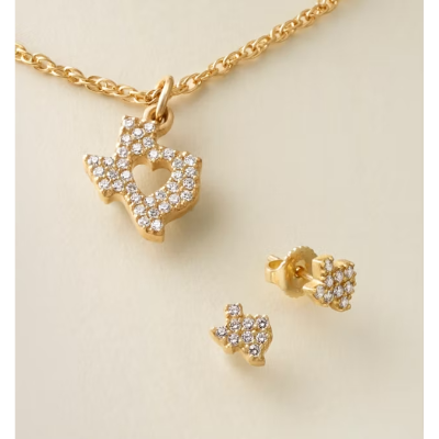 Delicate Pave Diamond Texas Studs