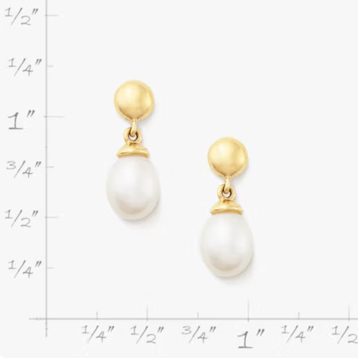 Cultured Pearl Teardrop Earrings