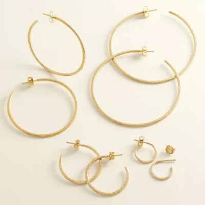 Classic Hammered Hoops