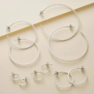Classic Hammered Hoops