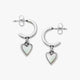 Sweetheart Gemstone Hoop Dangle Earrings
