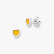Enamel Connected Hearts Studs