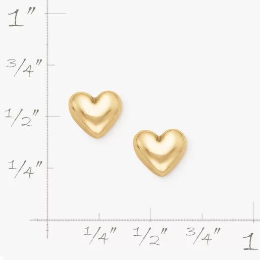 Solid Heart Studs