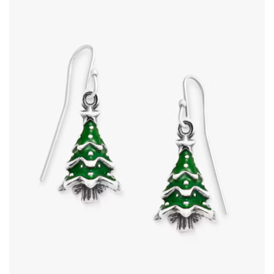 Enamel Christmas Tree Earrings