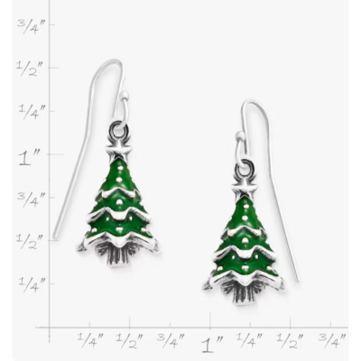 Enamel Christmas Tree Earrings