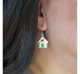 Enamel Gingerbread House Earrings