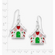 Enamel Gingerbread House Earrings