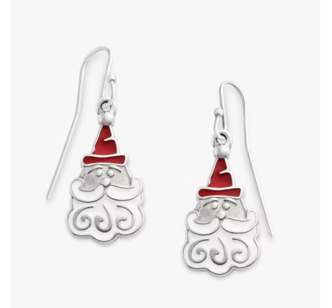 Enamel Santa Earrings