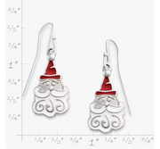 Enamel Santa Earrings