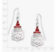 Enamel Santa Earrings