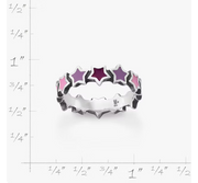 Enamel Connected Stars Ring