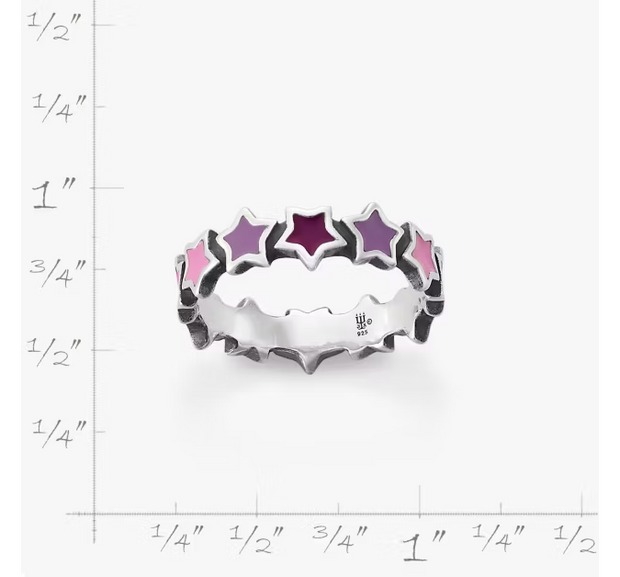 Enamel Connected Stars Ring