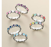 Enamel Connected Stars Ring