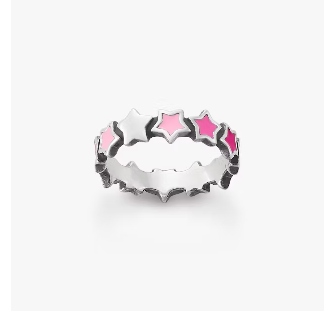Enamel Connected Stars Ring