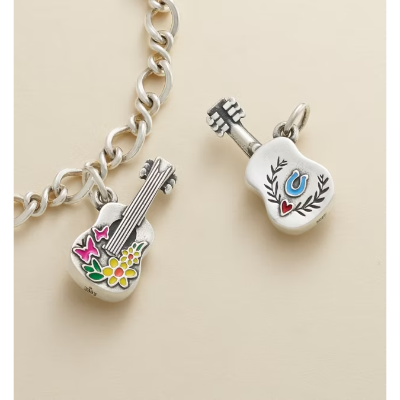 Enamel Festive Guitar Charm