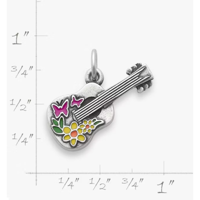 Enamel Festive Guitar Charm