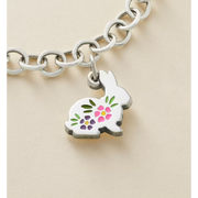 Enamel Floral Bunny Charm