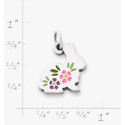 Enamel Floral Bunny Charm