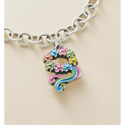 Enamel Floral Crown Charm