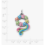 Enamel Floral Crown Charm