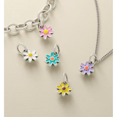 Enamel Mini Flower Charm