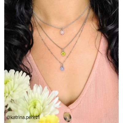 Enamel Mini Flower Charm