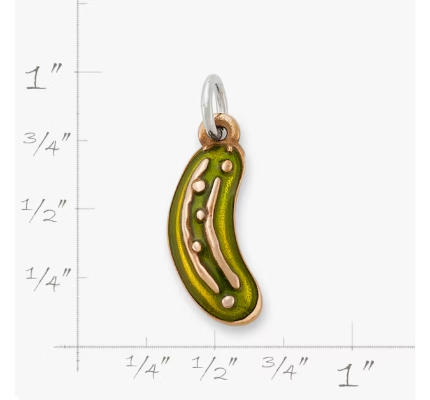 Enamel Pickle Charm