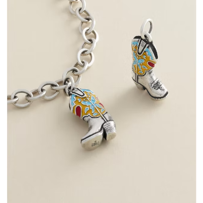 Enamel Western Boot Charm