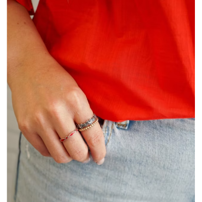Hearts and Beads Ring
