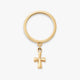 St. Teresa Cross Charm Dangle Ring