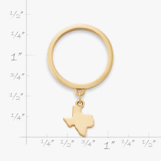 Texas Mini Charm Dangle Ring