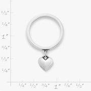 Mini Heart Charm Dangle Ring
