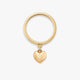 Mini Heart Charm Dangle Ring
