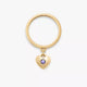 Keepsake Heart Birthstone Charm Dangle Ring