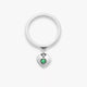 Keepsake Heart Birthstone Charm Dangle Ring